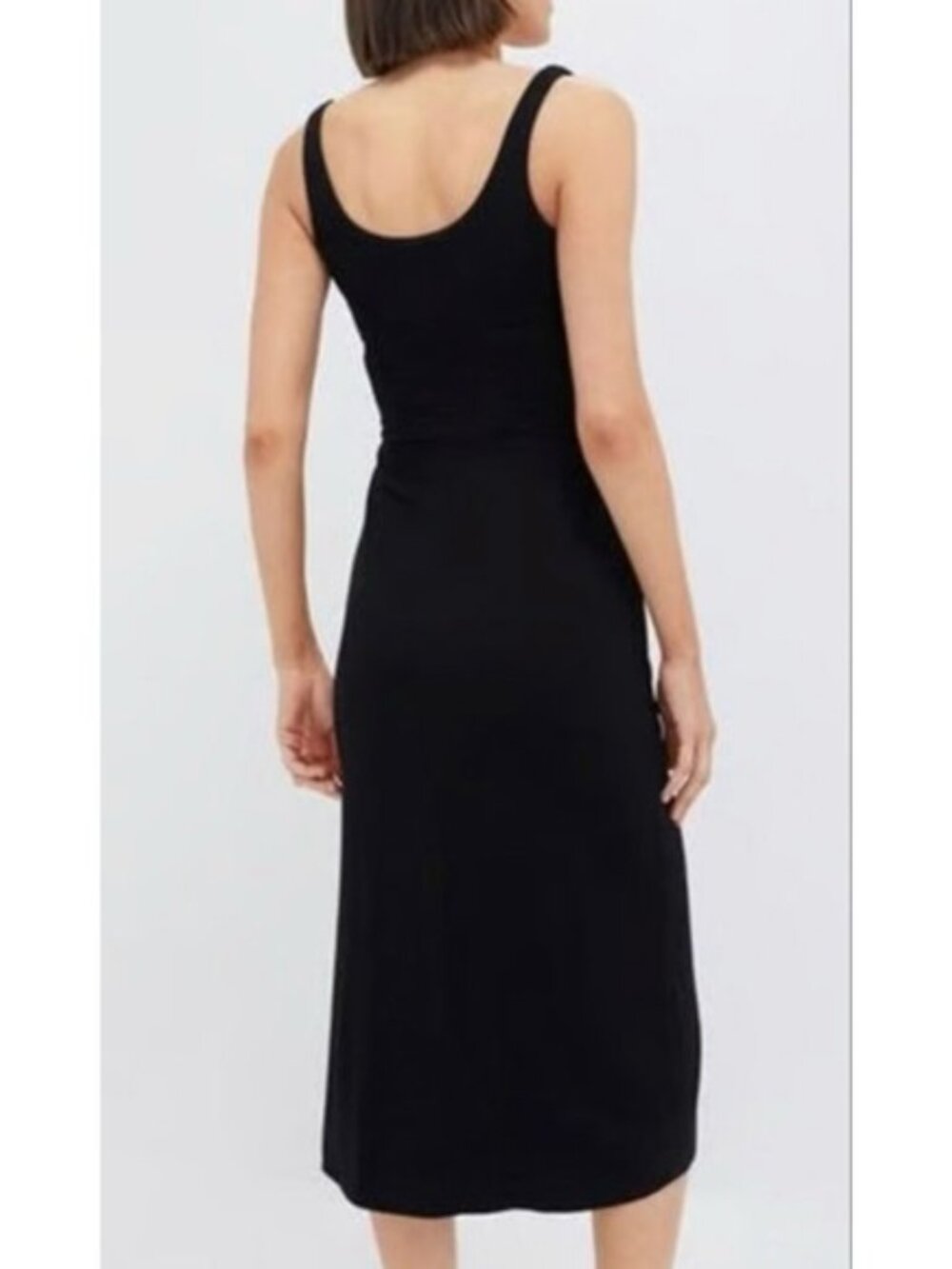 Tuckernuck Arielle Midi Dress Black Side Knot Jersey Knit S NWT - Picture 4 of 12